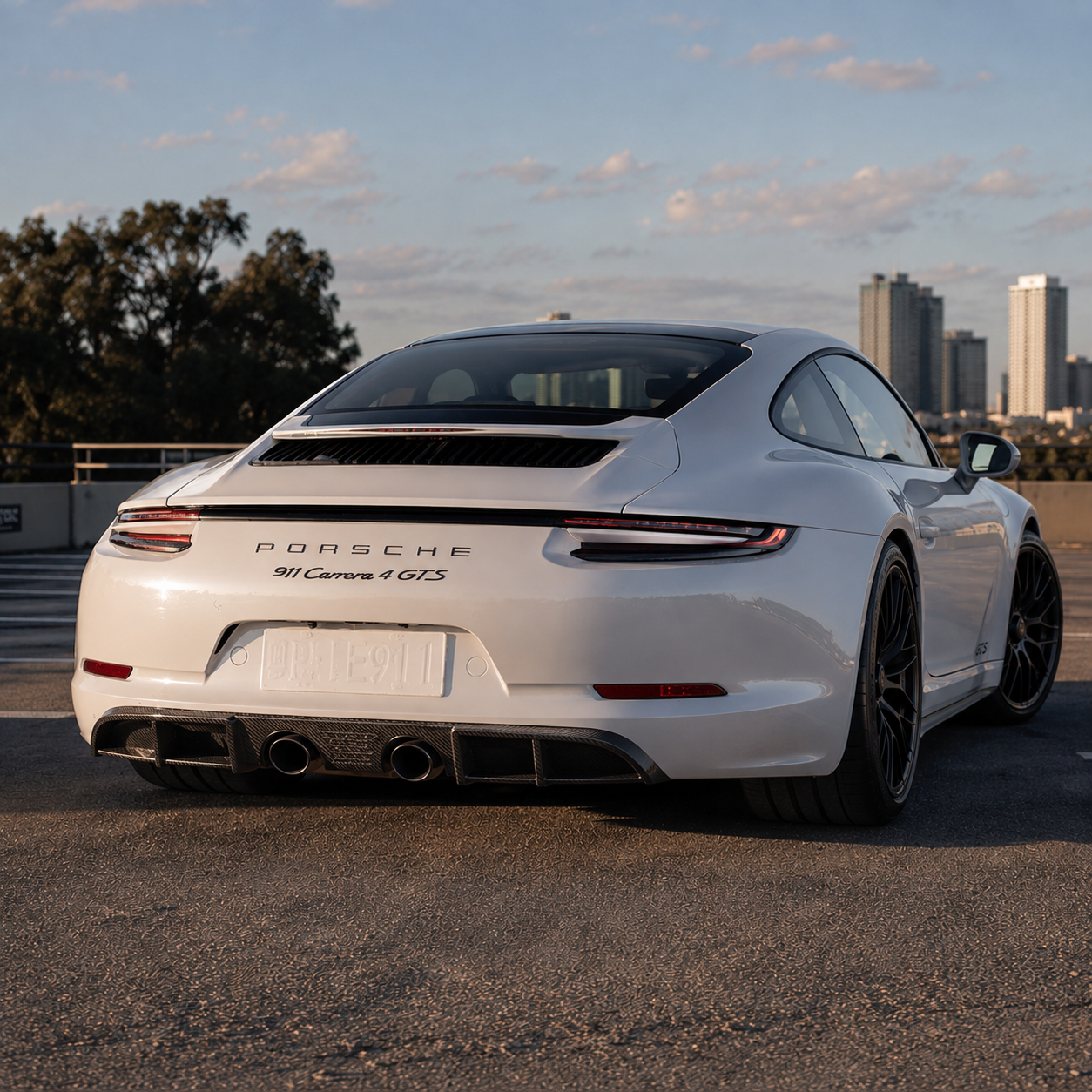 Porsche Carbon Fiber OEM Style Rear Diffuser for 911 991 Carrera 4GTS