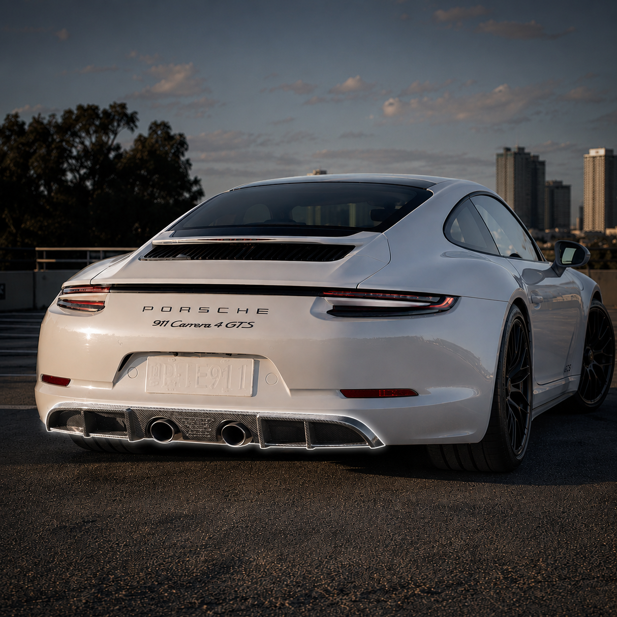 Porsche Carbon Fiber OEM Style Rear Diffuser for 911 991 Carrera 4GTS