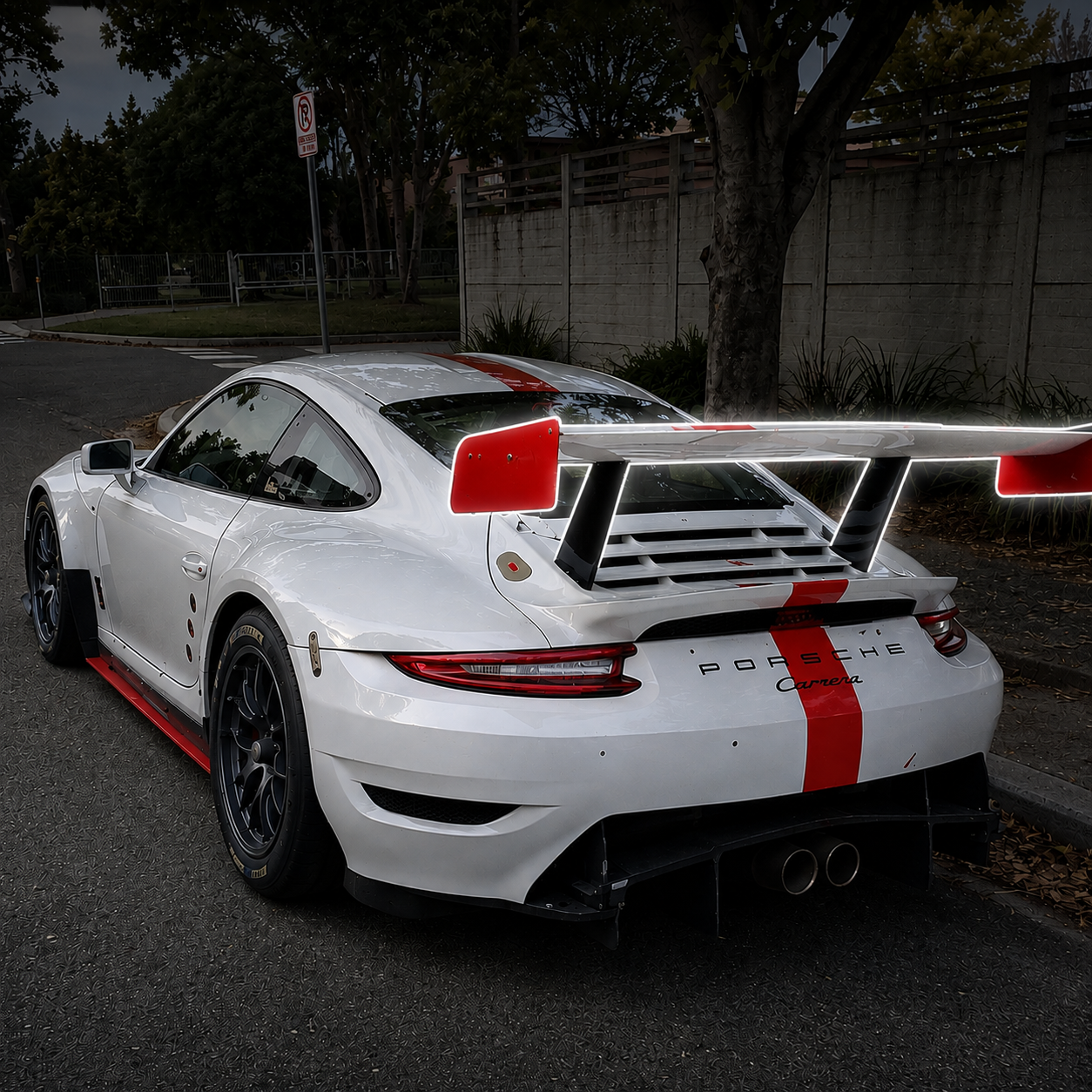 Porsche Pre-Preg Carbon Fiber RSR Style Rear Spoiler for 991 911 Carrera