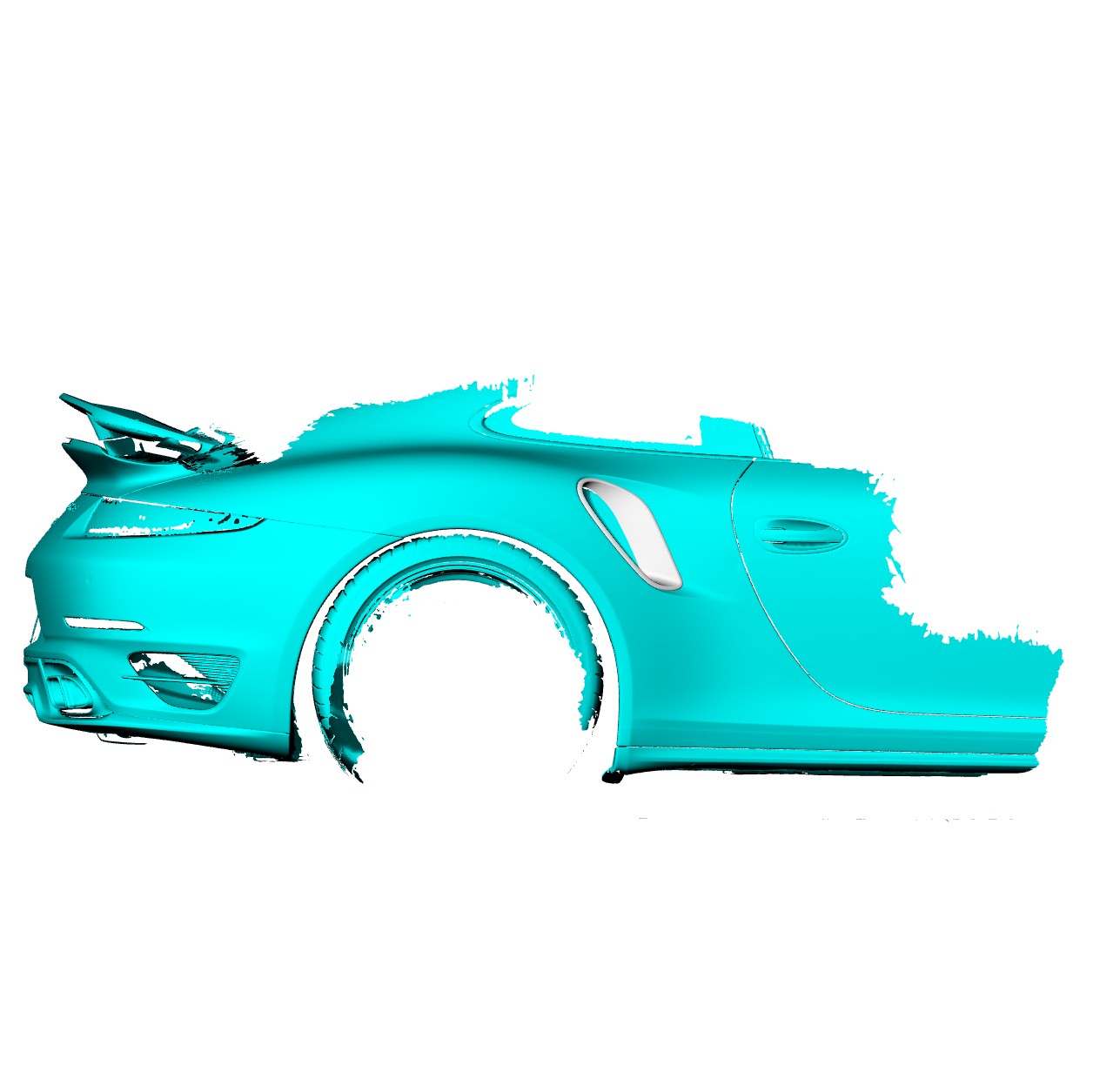 Porsche Pre-Preg Carbon Fiber Side Air Intake Vents for 991 911 Turbo S