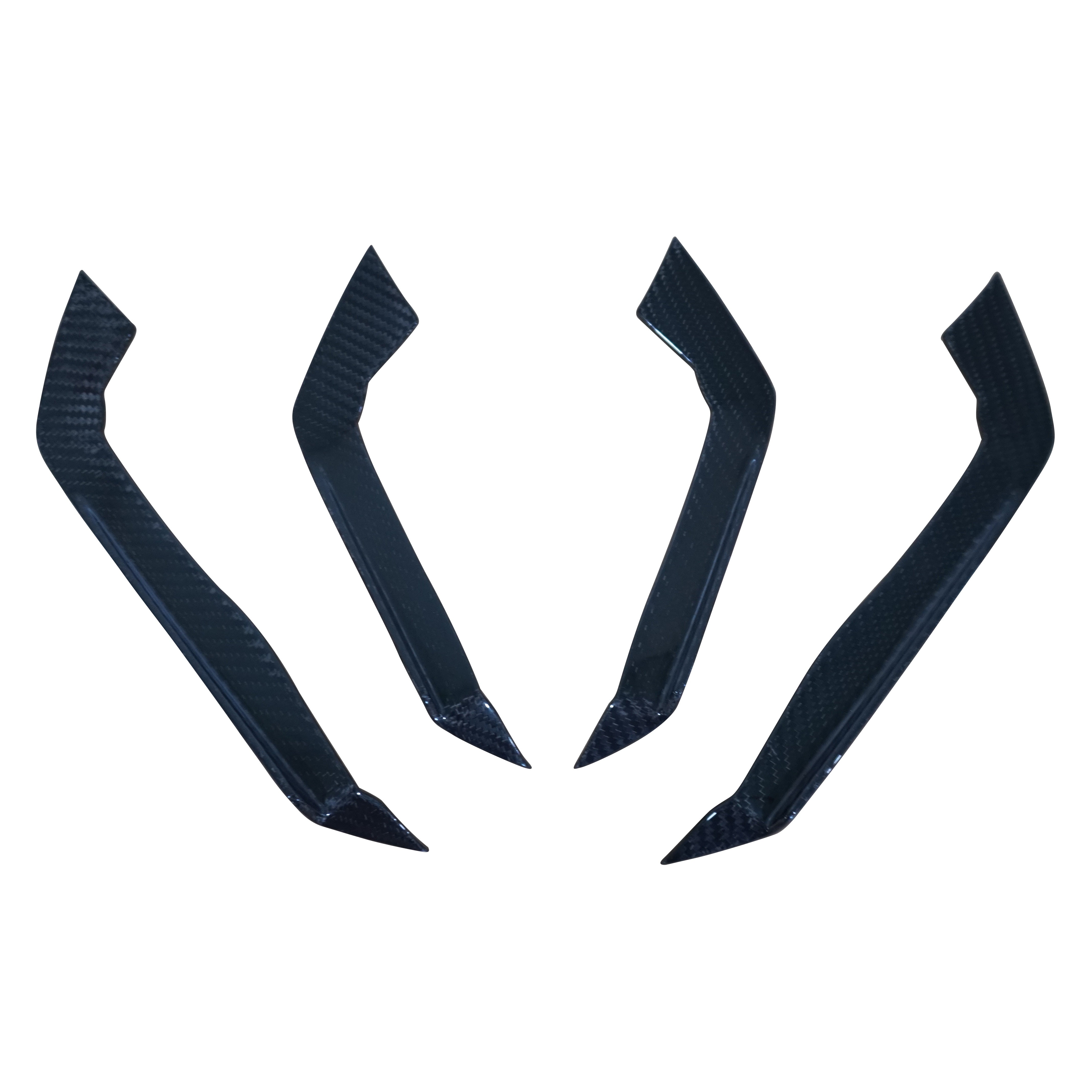 Audi TAKD Pre-Preg Carbon Fiber Front Bumper Canards for 8V RS3