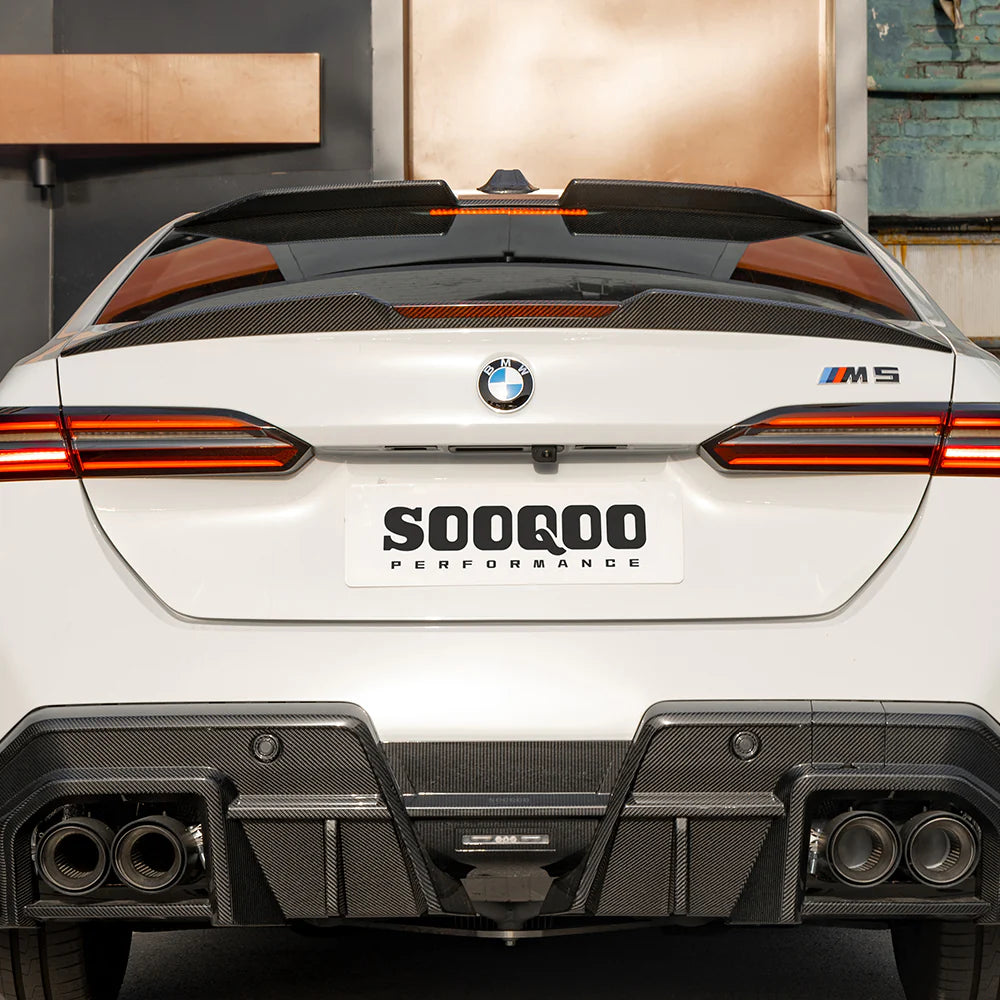 BMW SooQoo Pre-Preg Carbon Fiber Rear Spoiler for G90 M5