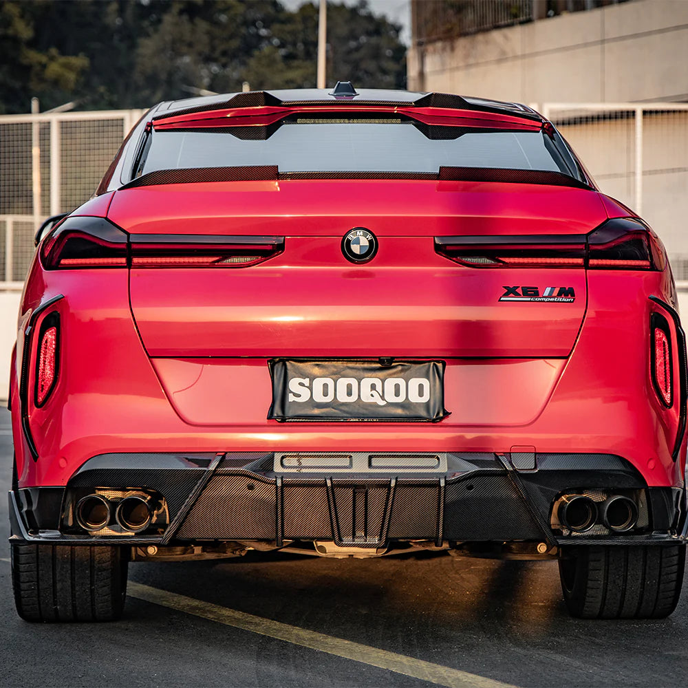 BMW SooQoo Pre-Preg Carbon Fiber Rear Roof Spoiler for G06 X6 & F96 X6M