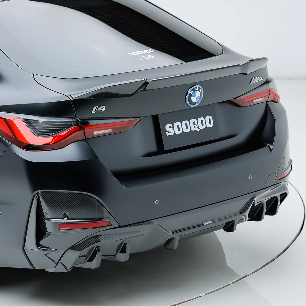 BMW SooQoo Pre-Preg Carbon Fiber Rear Diffuser for 4 Series G26 i4 BEV