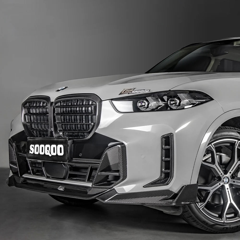 BMW SooQoo Pre-Preg Carbon Fiber Front Bumper Center Trim for X5 G05 LCI