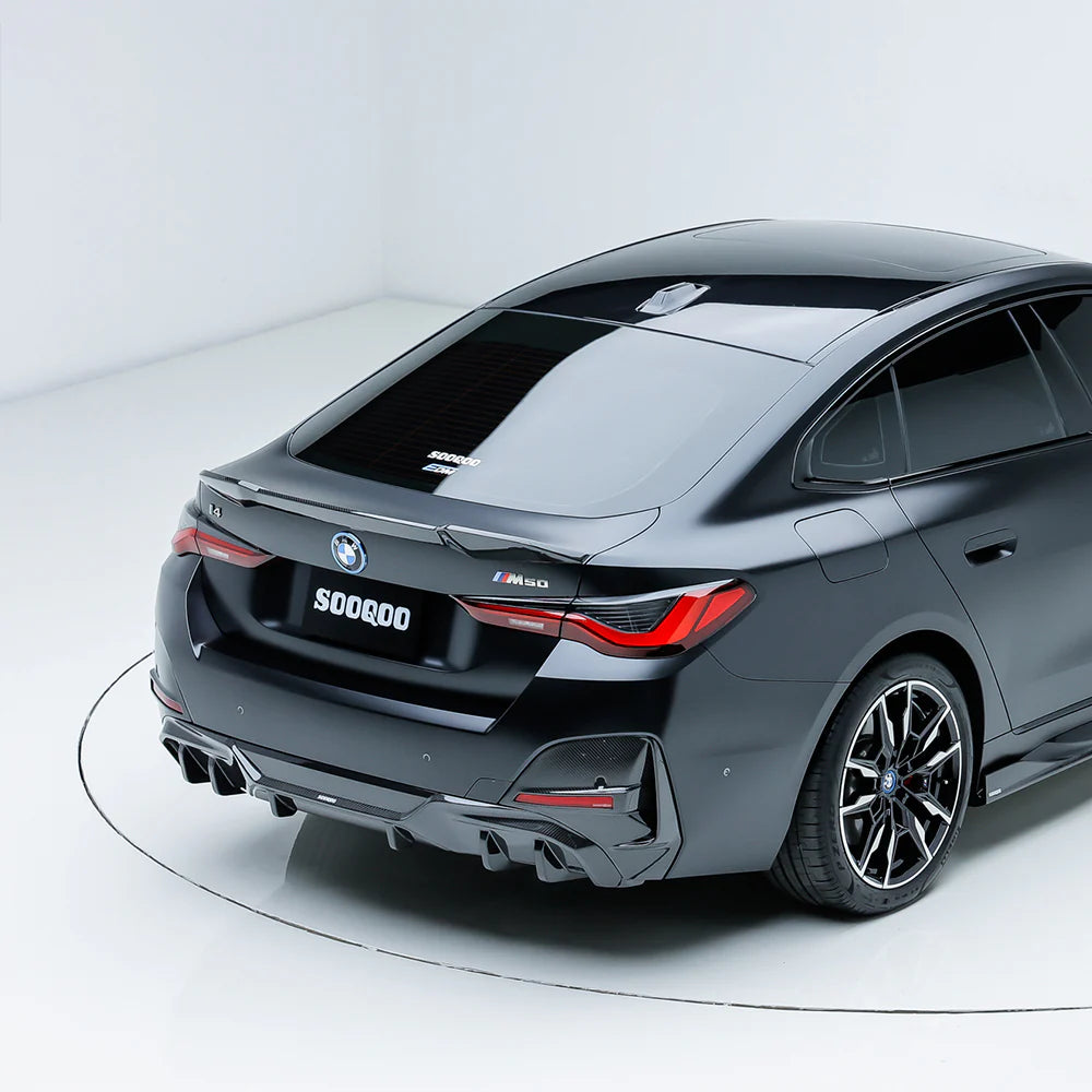 BMW SooQoo Pre-Preg Carbon Fiber Rear Bumper Trim for 4 Series G26 Gran Coupe