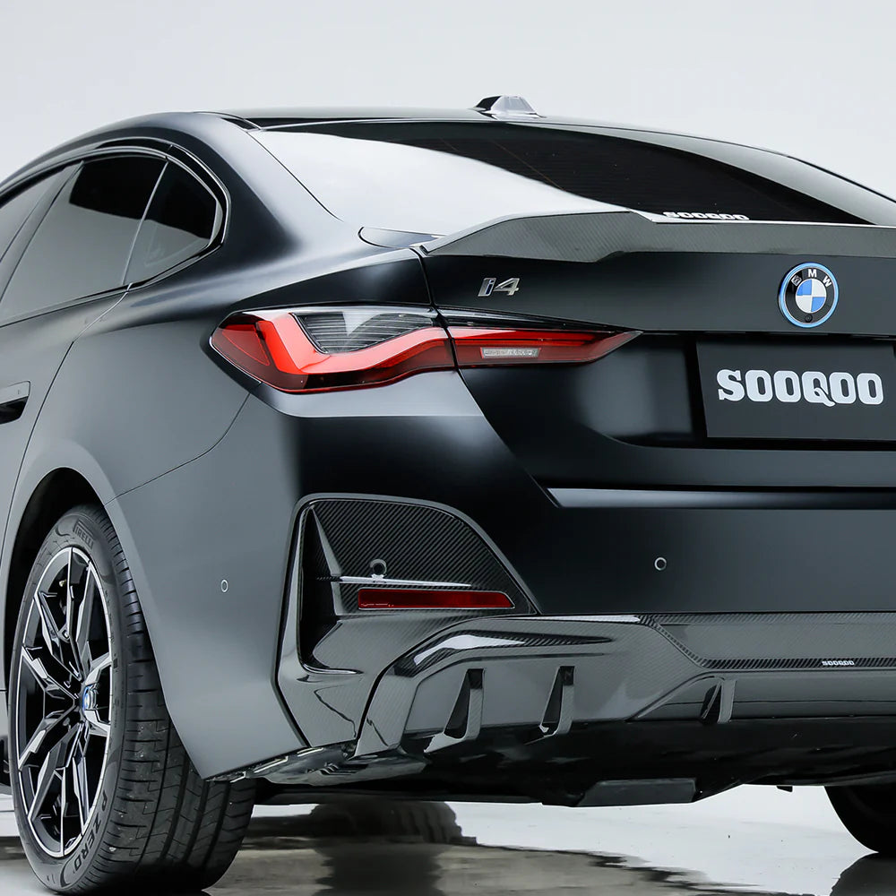 BMW SooQoo Pre-Preg Carbon Fiber Rear Bumper Trim for 4 Series G26 Gran Coupe