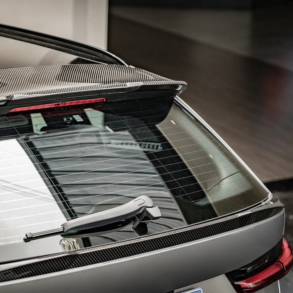 BMW SooQoo Pre-Preg Carbon Fiber Rear Middle Spoiler for G81 M3 Touring