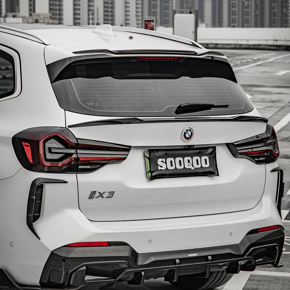 BMW SooQoo Pre-Preg Carbon Fiber Rear Middle Spoiler for X3 G01 & iX3 G08 LCI