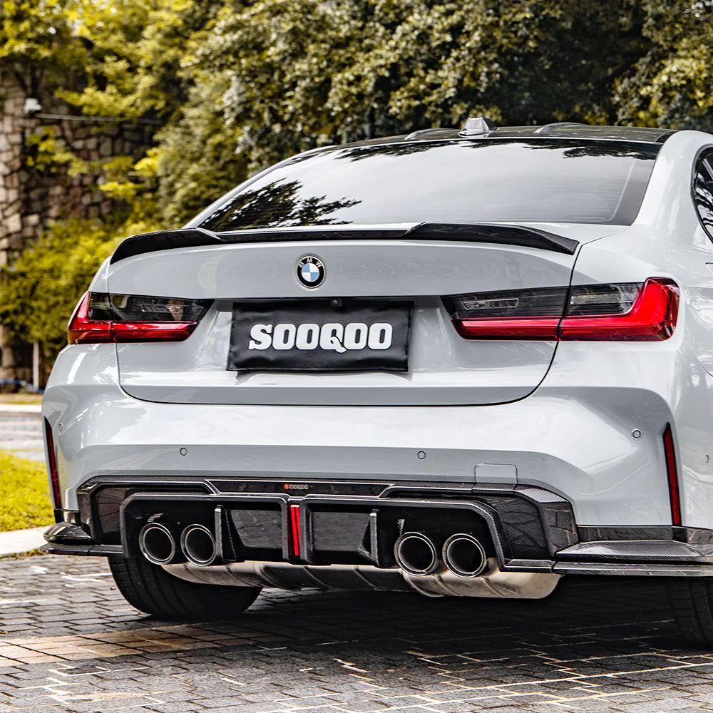 BMW SooQoo Type-A Pre-Preg Carbon Fiber Rear Diffuser & Bumper Spats for G80 M3