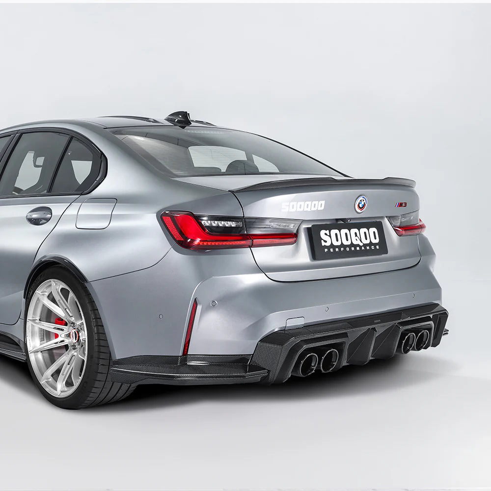 BMW SooQoo Type-B Pre-Preg Carbon Fiber Rear Diffuser & Bumper Spats for G80 M3