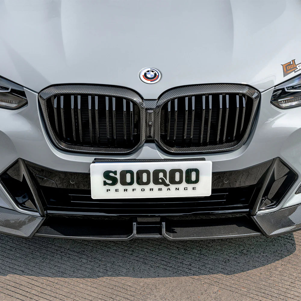 BMW SooQoo Type-B Pre-Preg Carbon Fiber Front Splitter for X3 G01 & X4 G02 LCI