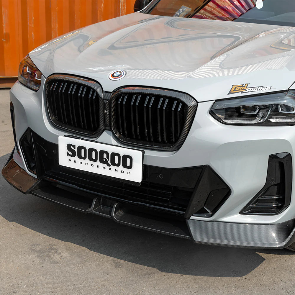 BMW SooQoo Type-B Pre-Preg Carbon Fiber Front Splitter for X3 G01 & X4 G02 LCI