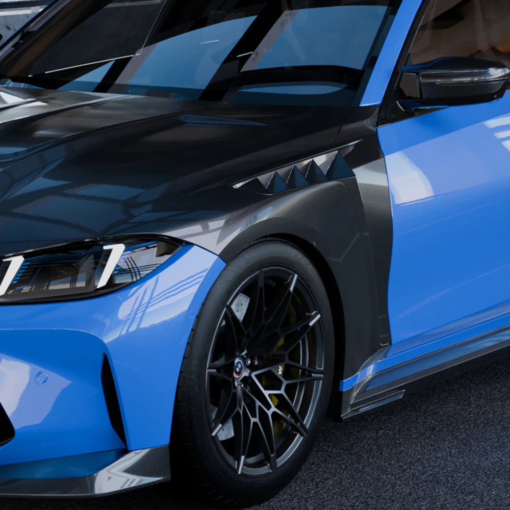 BMW SooQoo Pre-Preg Carbon Fiber Front Fenders for G80 M3