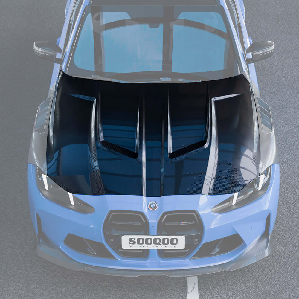 BMW SooQoo Pre-Preg Carbon Fiber Hood for G80/G81 M3 & G82/G83 M4