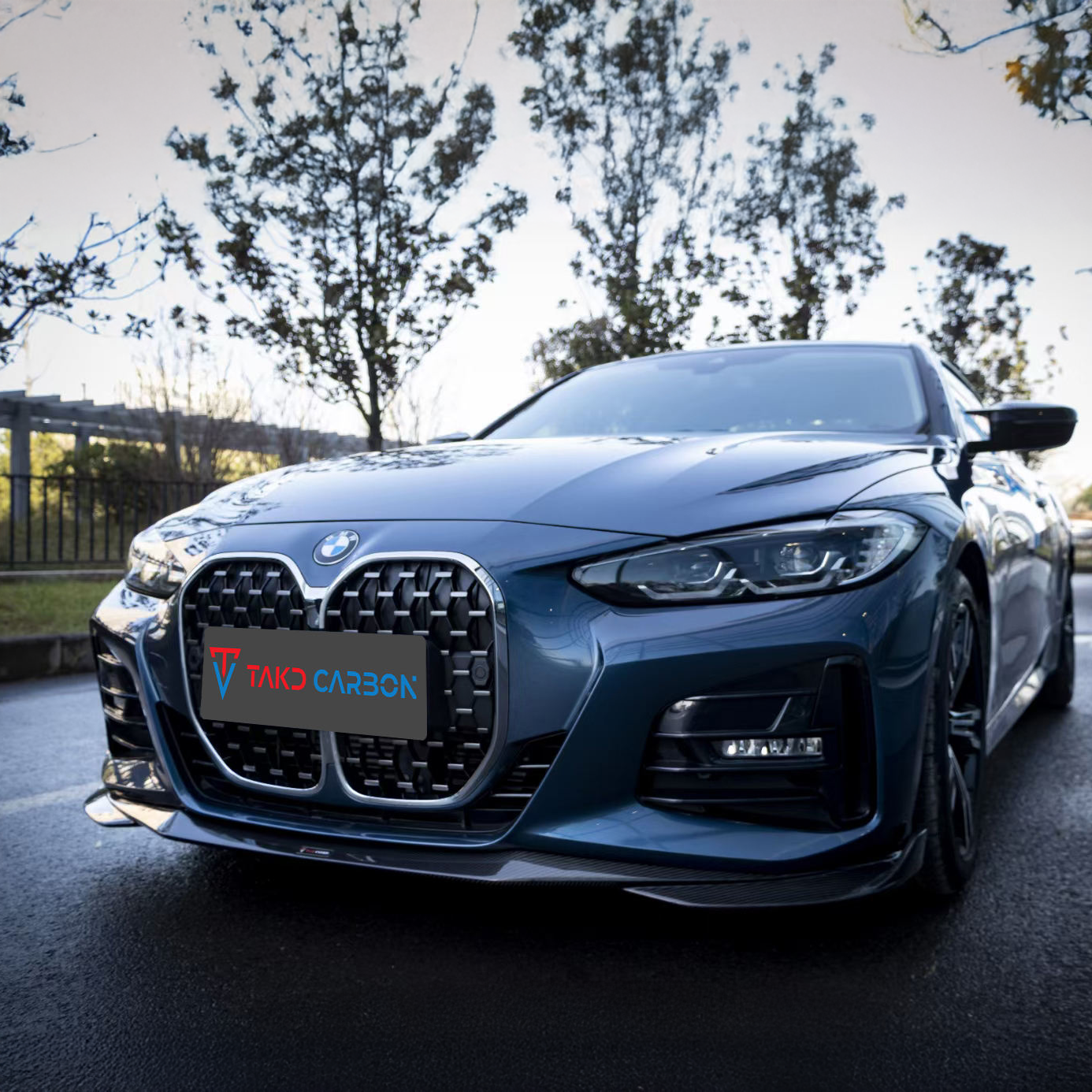 BMW TAKD Pre-Preg Carbon Fiber Front Splitter for G22 4 Series