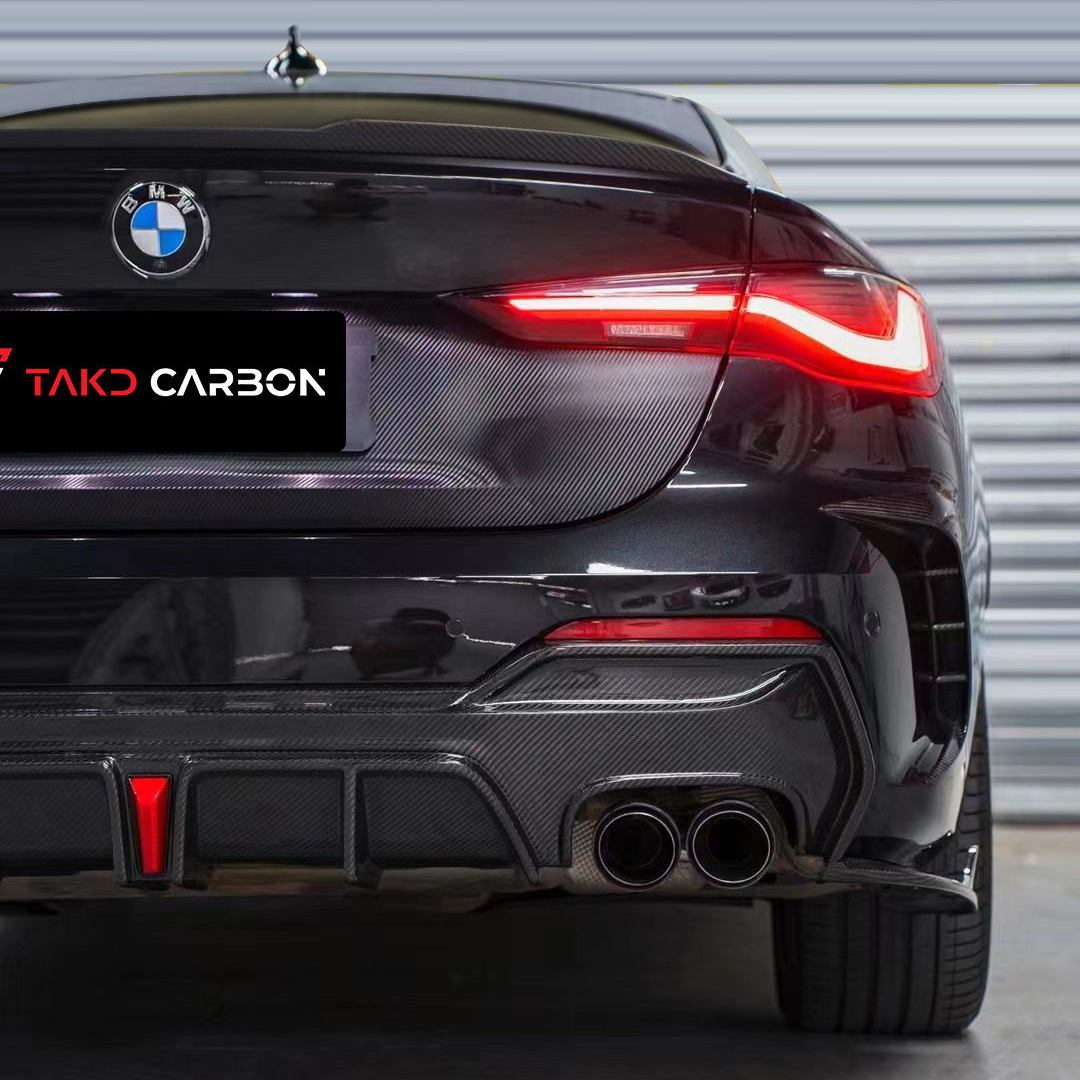 BMW TAKD V2 Pre-Preg Carbon Fiber Rear Diffuser & Canards for G22 Coupe