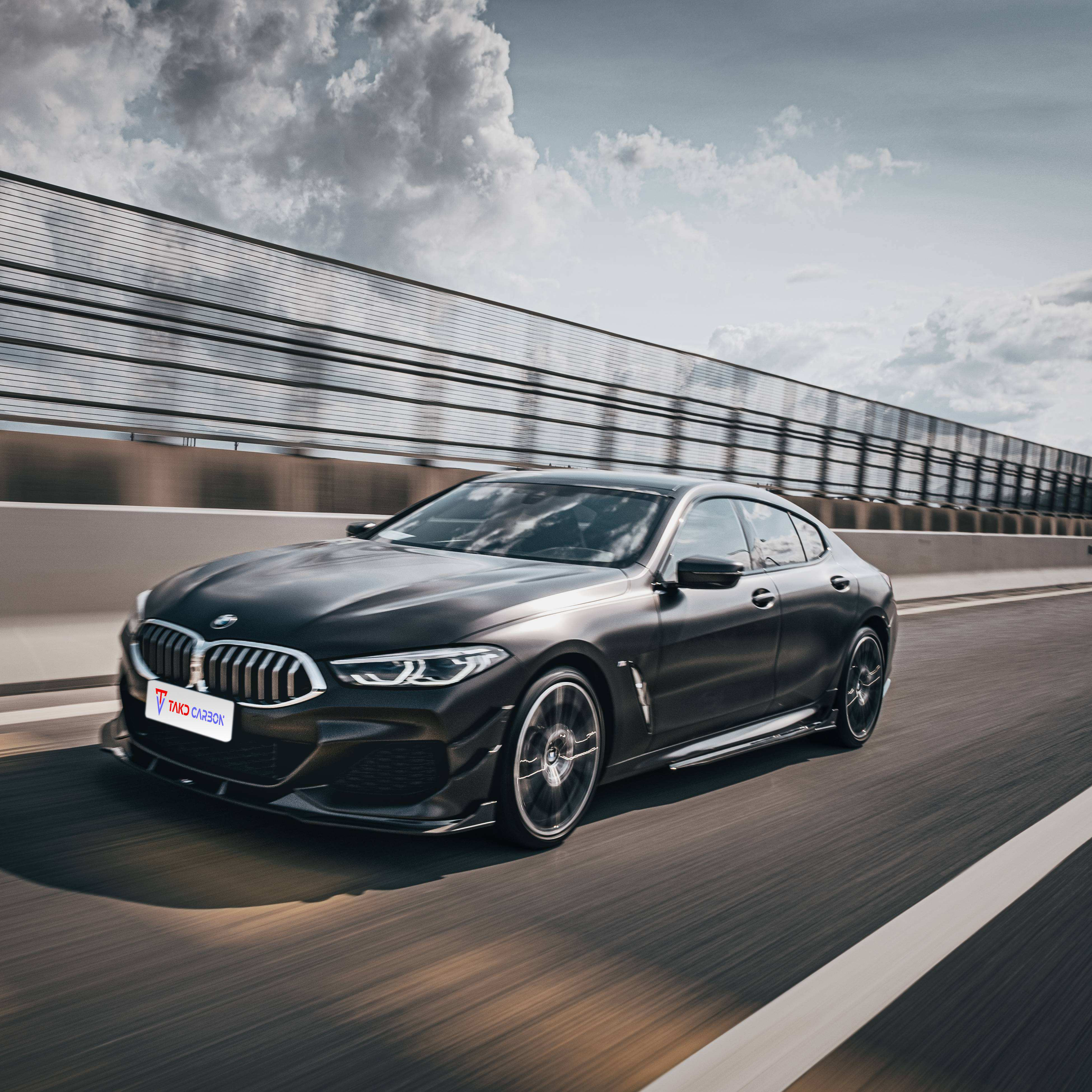 BMW TAKD Pre-Preg Carbon Fiber Side Skirts for G16 8 Series & F93 M8 Gran Coupe