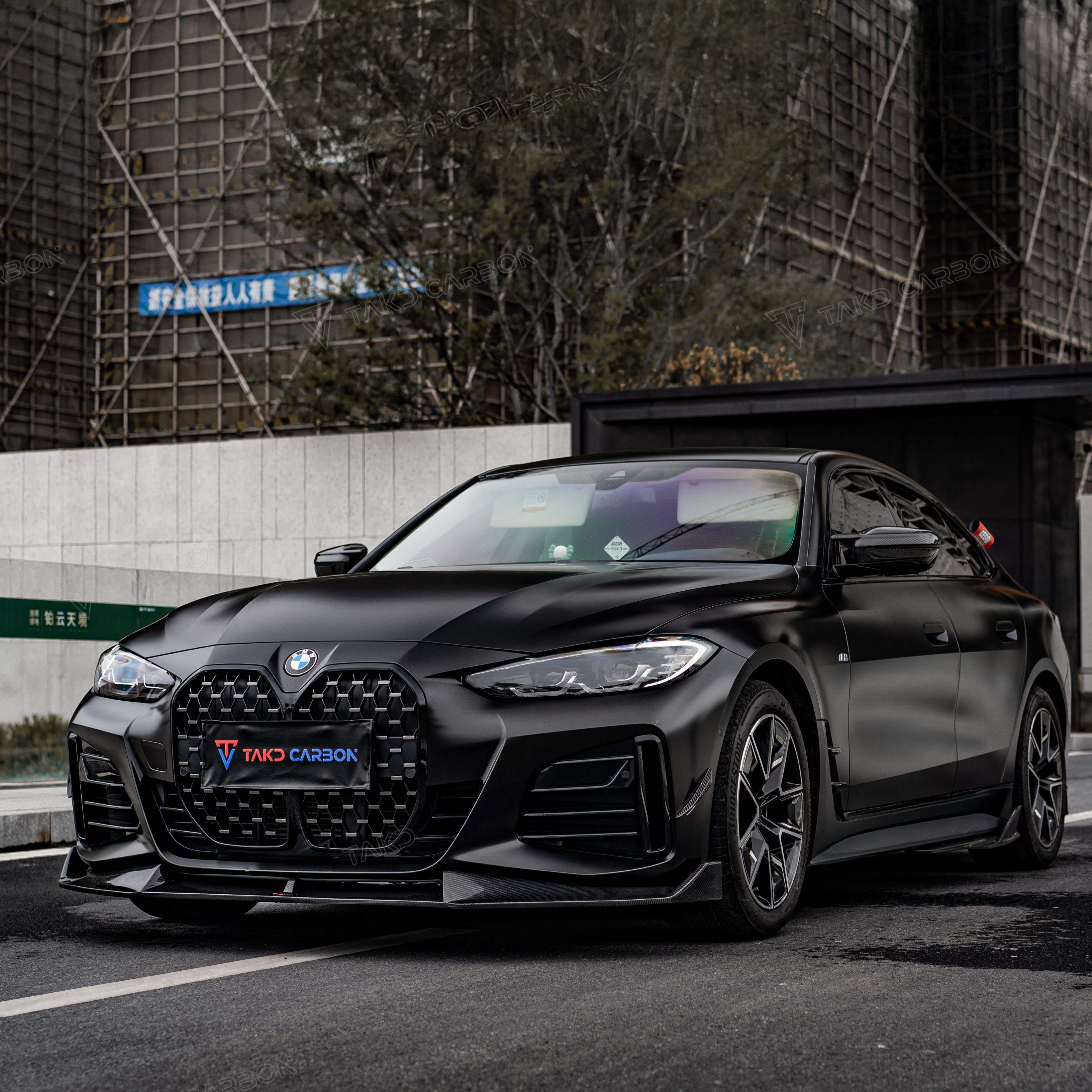 BMW TAKD Pre-Preg Carbon Fiber Front Splitter for G26 4 Series Gran Coupe