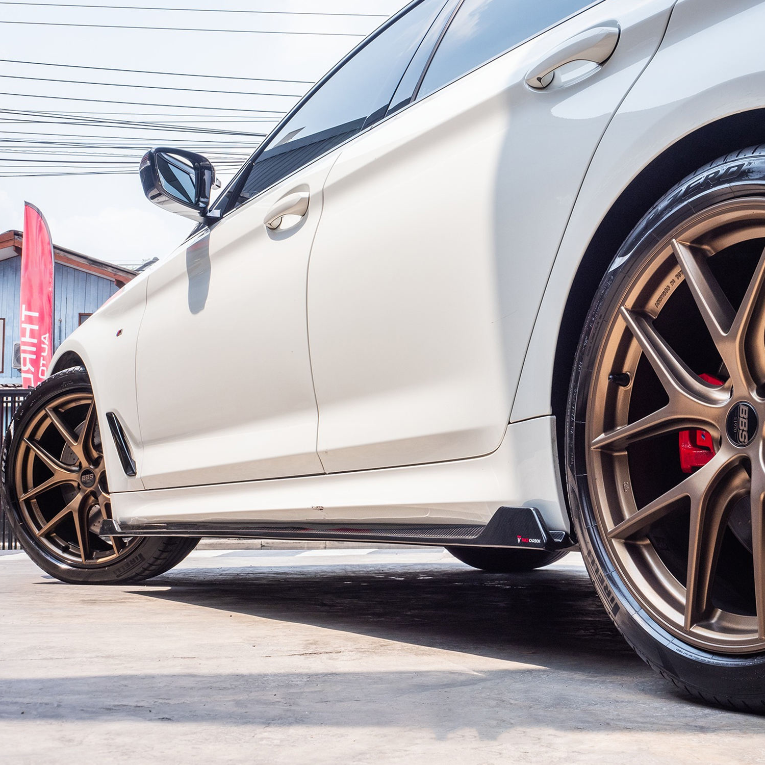 BMW TAKD Pre-Preg Carbon Fiber Side Skirts for G30 5 Series & F90 M5