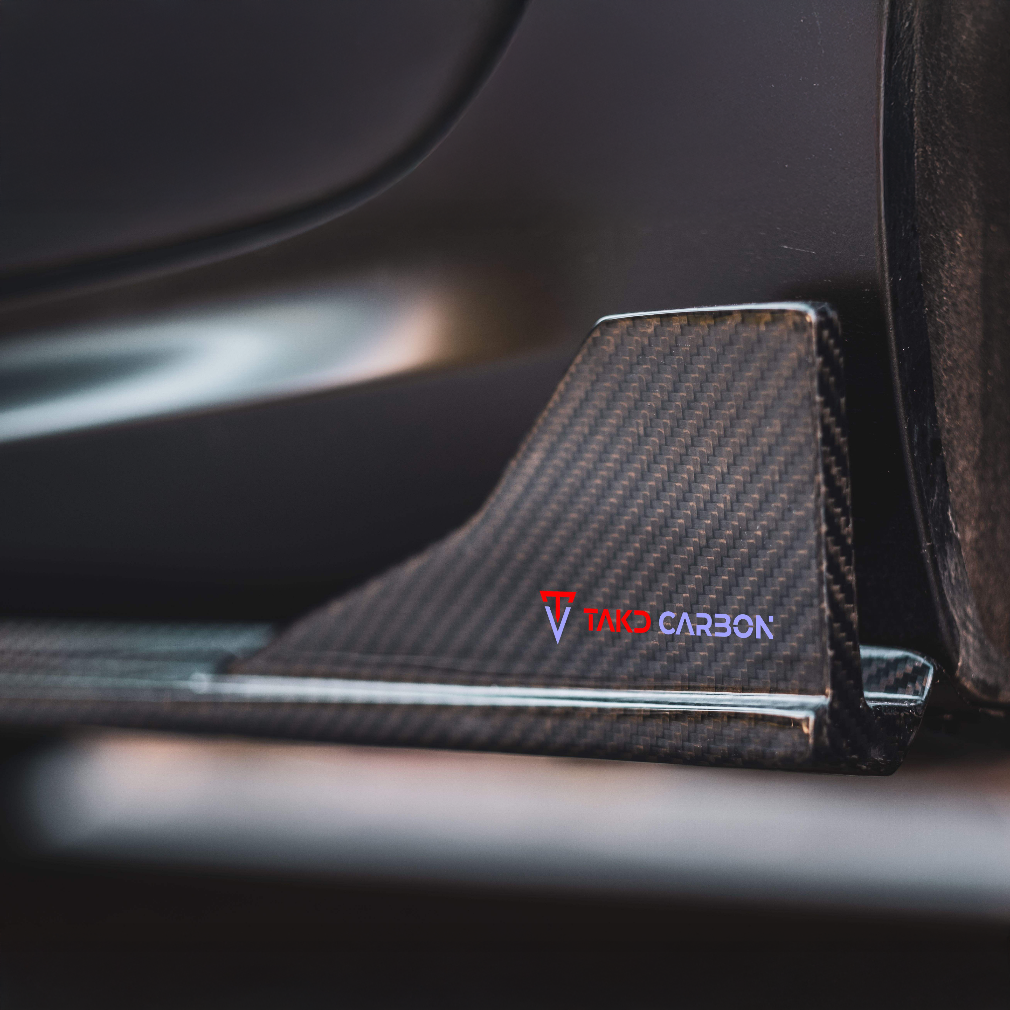 BMW TAKD Pre-Preg Carbon Fiber Side Skirts for G16 8 Series & F93 M8 Gran Coupe