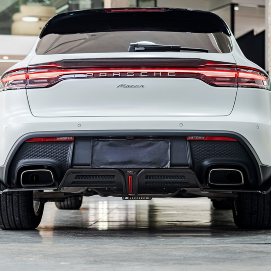 Porsche Dry Carbon Fiber Rear Diffuser with LED for Macan 2022-2023