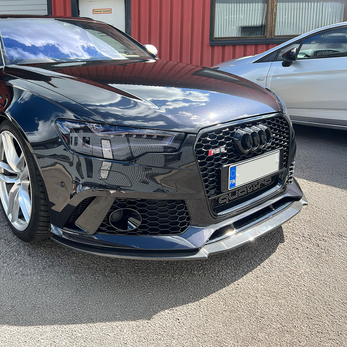 Audi Carbon Fiber V Style Front Splitter for C7 & C7.5 RS6