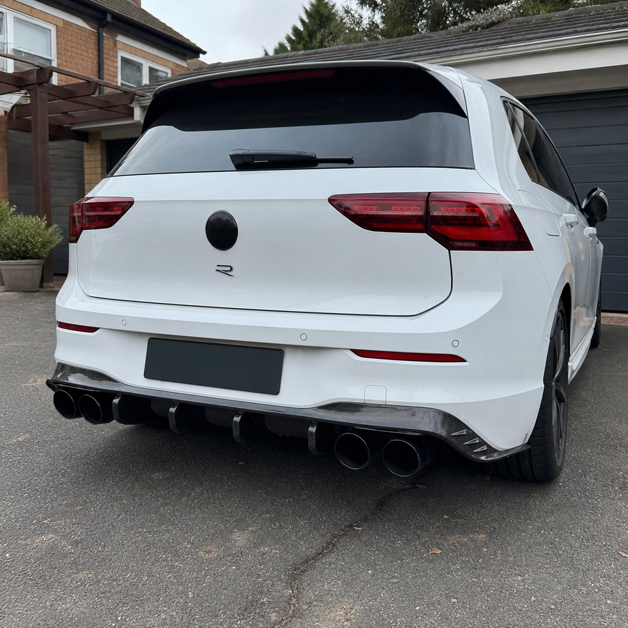 Volkswagen Carbon Fiber EEA Designs Rear Diffuser for Golf MK8R PFL