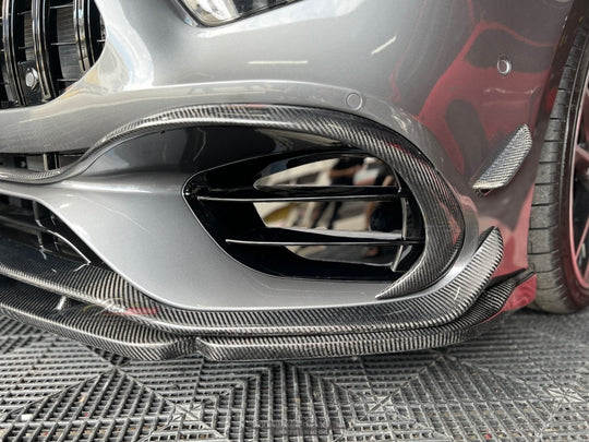 Mercedes Carbon Fiber Spectre Racing Front Canards & Lower Lip Trim for W177 A45S