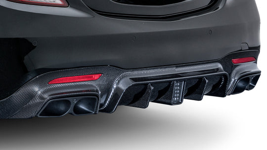Mercedes Carbon Fiber Brabus Style Rear Diffuser for W205 PFL