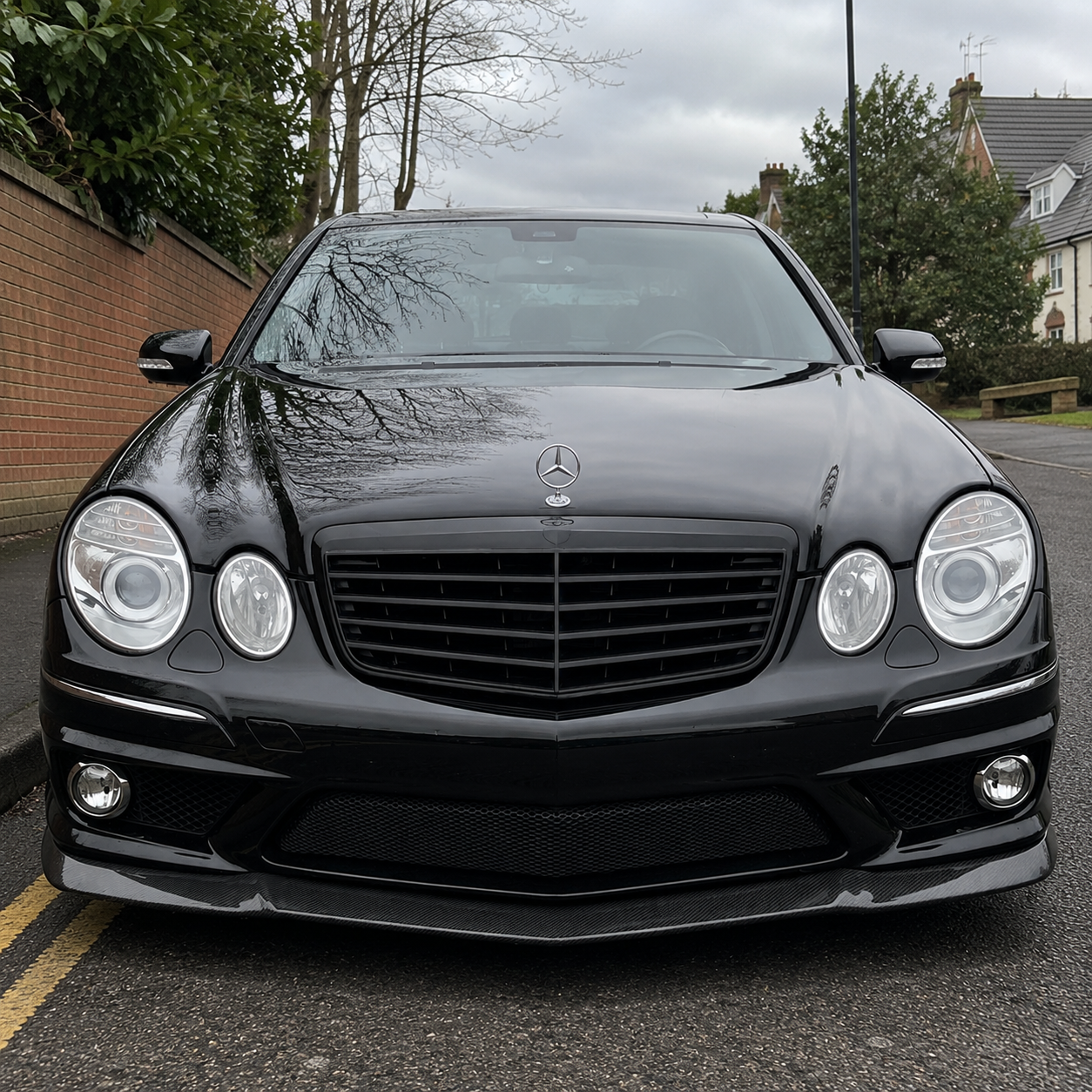 Mercedes Carbon Fiber JSL Style Front Splitter for W211 E63 FL