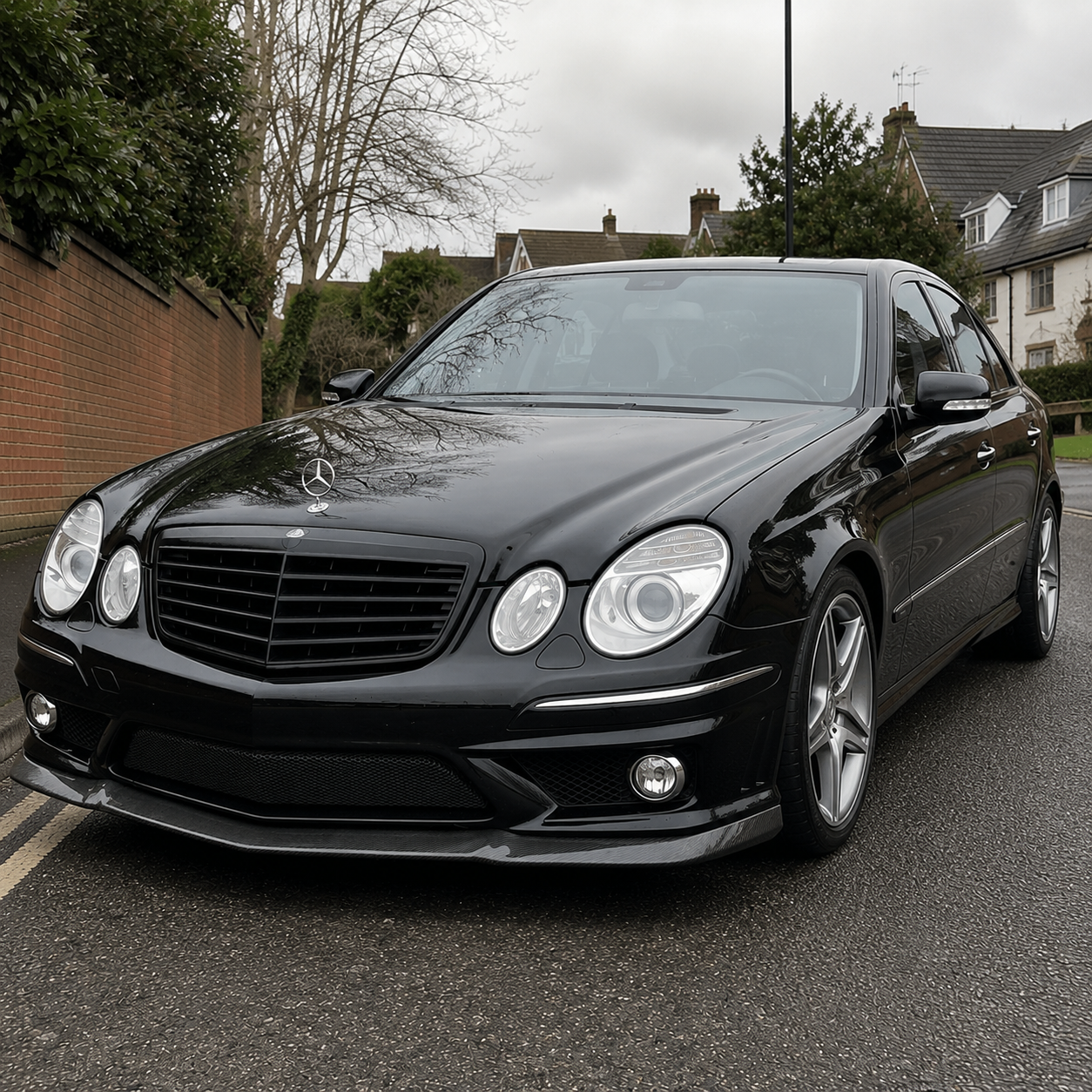 Mercedes Carbon Fiber JSL Style Front Splitter for W211 E63 FL