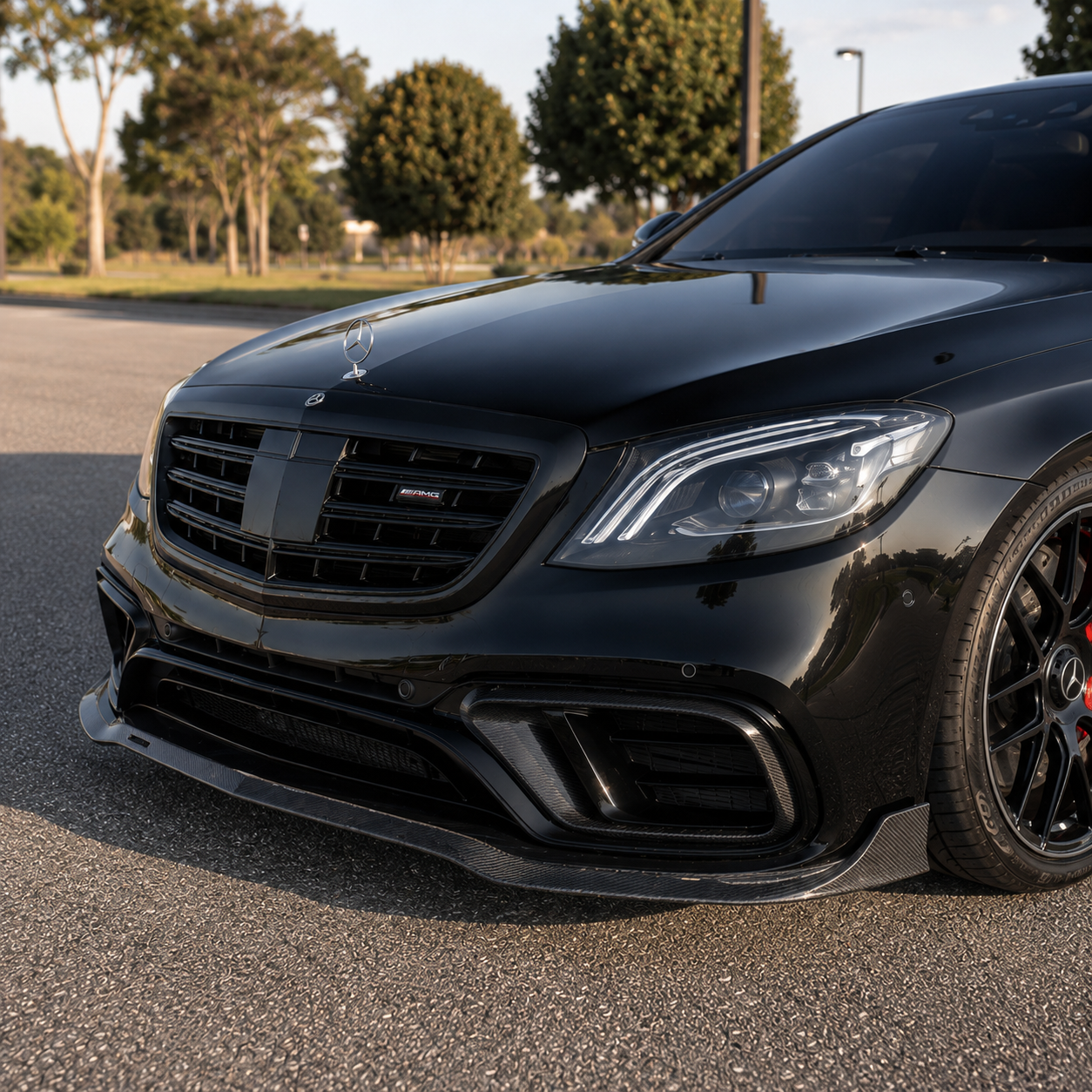 Mercedes Carbon Fiber Front Splitter for W222 S63 & S65