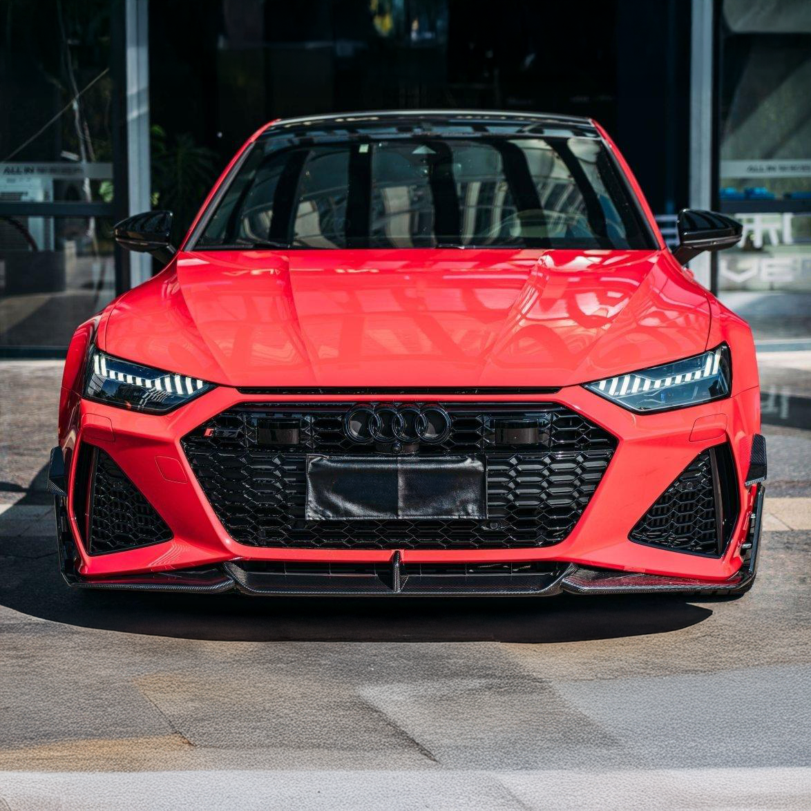 Audi Pre-Preg Carbon Fiber JSL Style Front Splitter for C8 RS6 & RS7