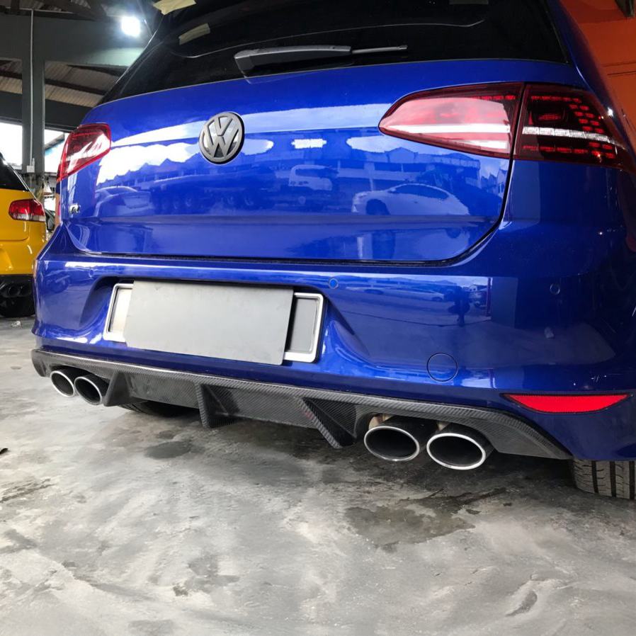 Volkswagen Carbon Fiber RevoZport Style Rear Diffuser for Golf MK7R