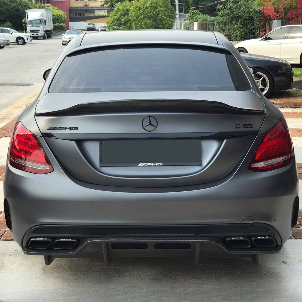 Mercedes Carbon Fiber PSM Style Rear Spoiler for W205/C205