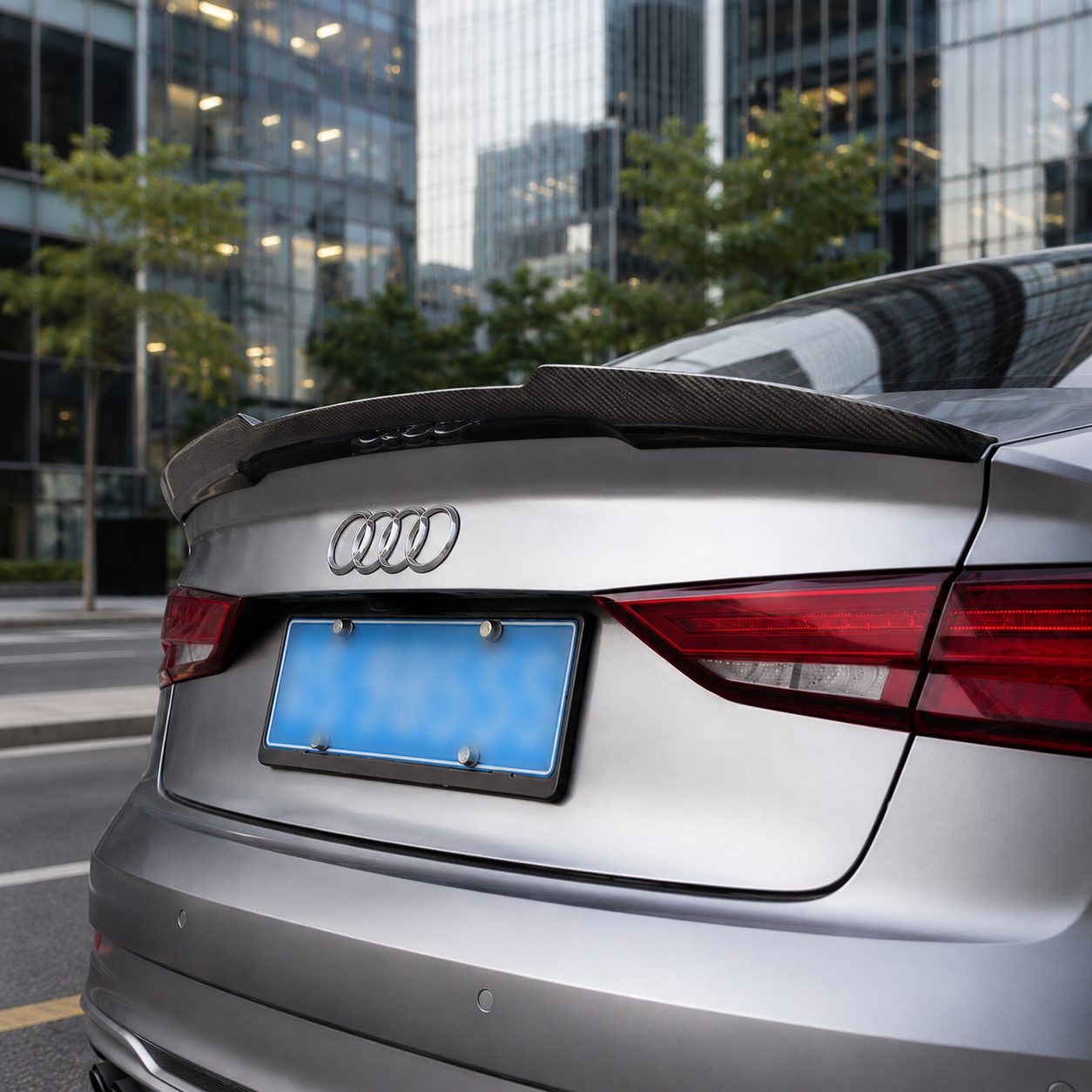 Audi Pre-Preg Carbon Fiber M4 Style Rear Spoiler for 8V Sedan