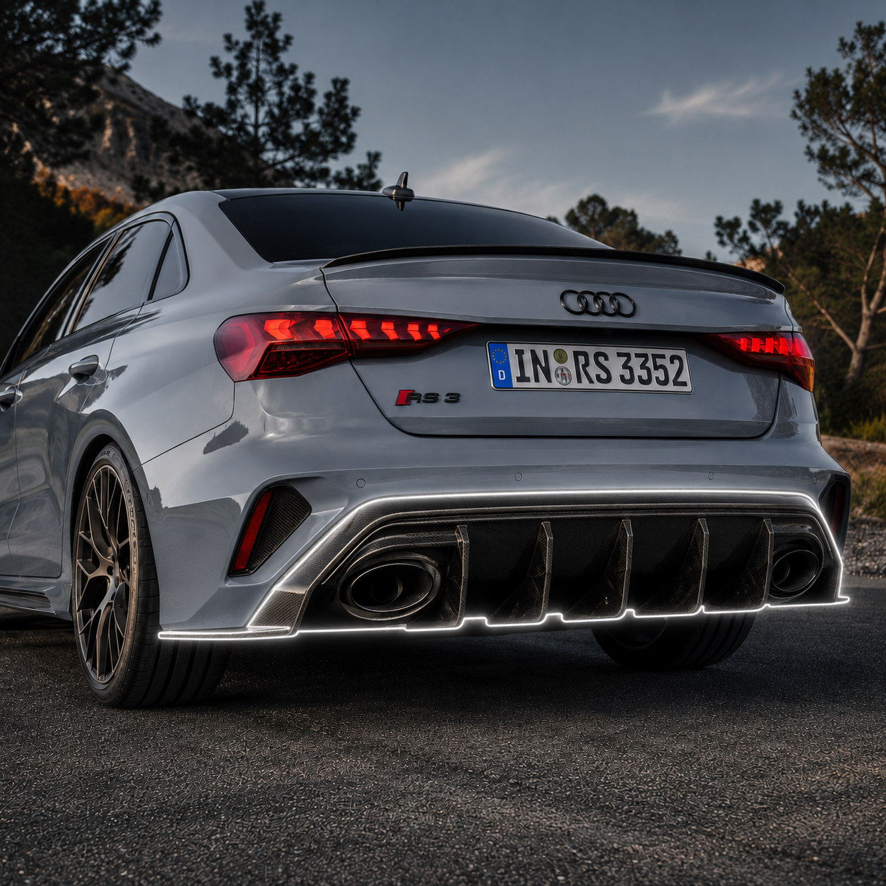 Audi Empero Designs Pre-Preg Carbon Fiber Rear Diffuser for 8.5Y