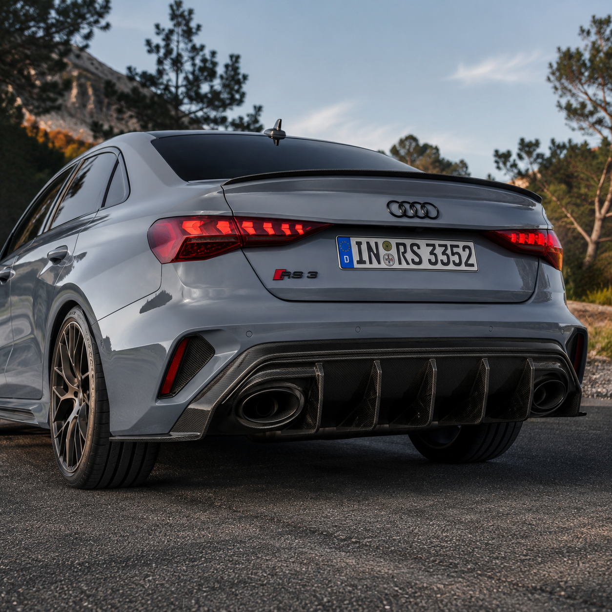 Audi Empero Designs Pre-Preg Carbon Fiber Rear Diffuser for 8.5Y