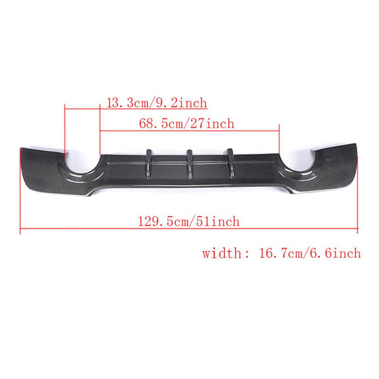 BMW Carbon Fiber EEA Designs V2 Rear Diffuser for E92 Coupe