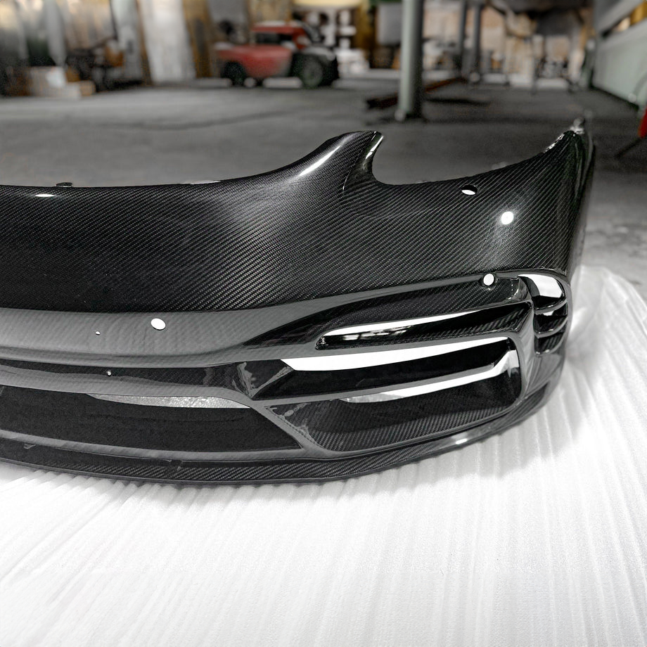 Porsche TAKD V2 Dry Carbon Fiber Front Bumper & Splitter for 718 Cayman & Boxter