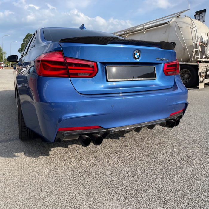 F30 Rear Diffuser Kit BMW Carbon Fiber M Performance Style Rear Diffuser for F30