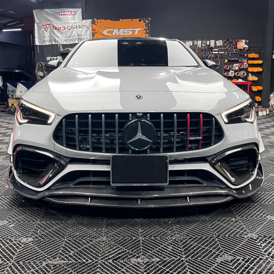 Mercedes TAKD Pre-Preg Carbon Fiber Front Splitter for W118 CLA45/S