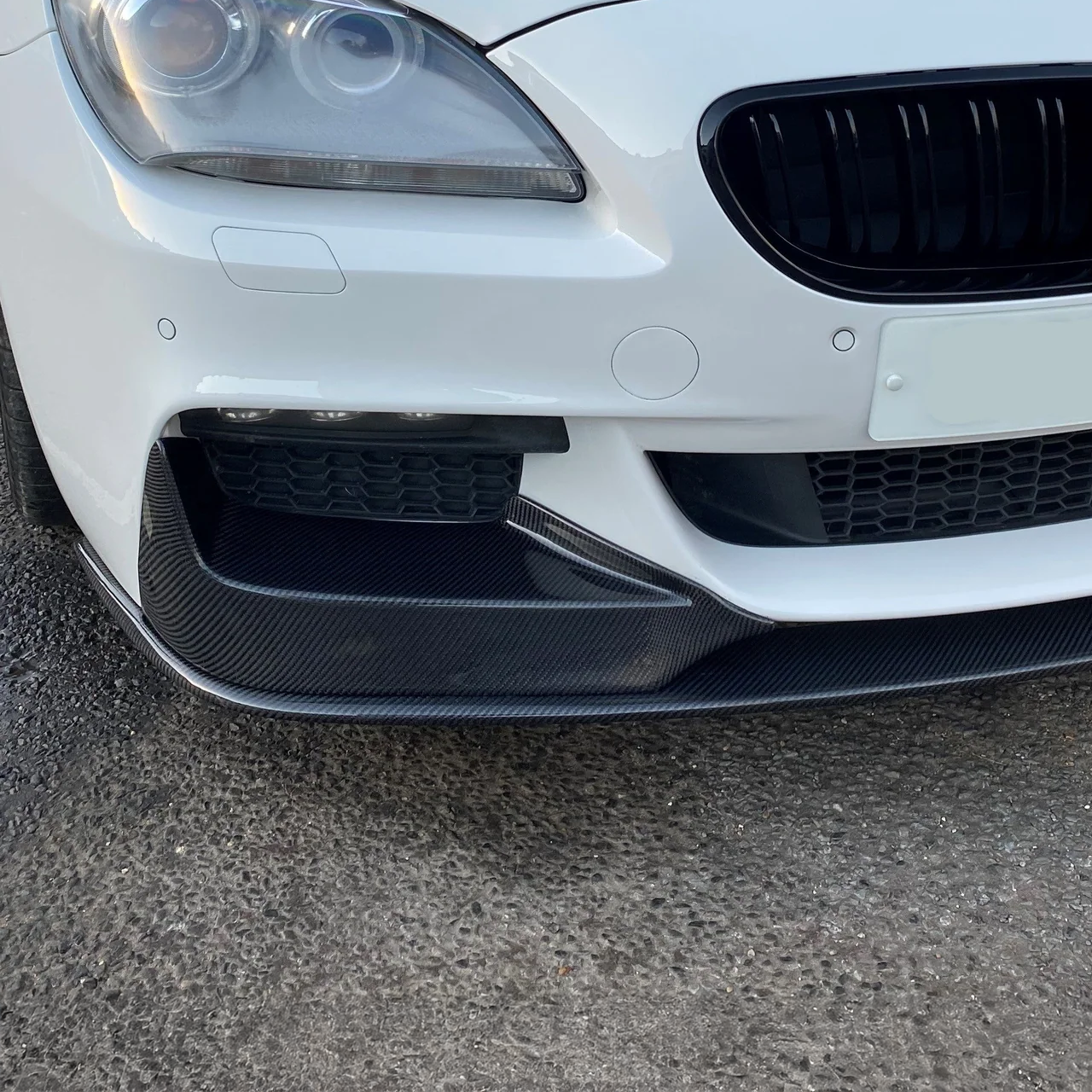 BMW Carbon Fiber M Performance Style Front Bumper Trim for F12