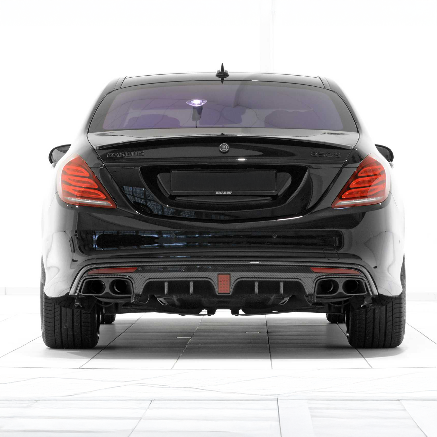 Mercedes Carbon Fiber Brabus Style Rear Diffuser for W222 PFL