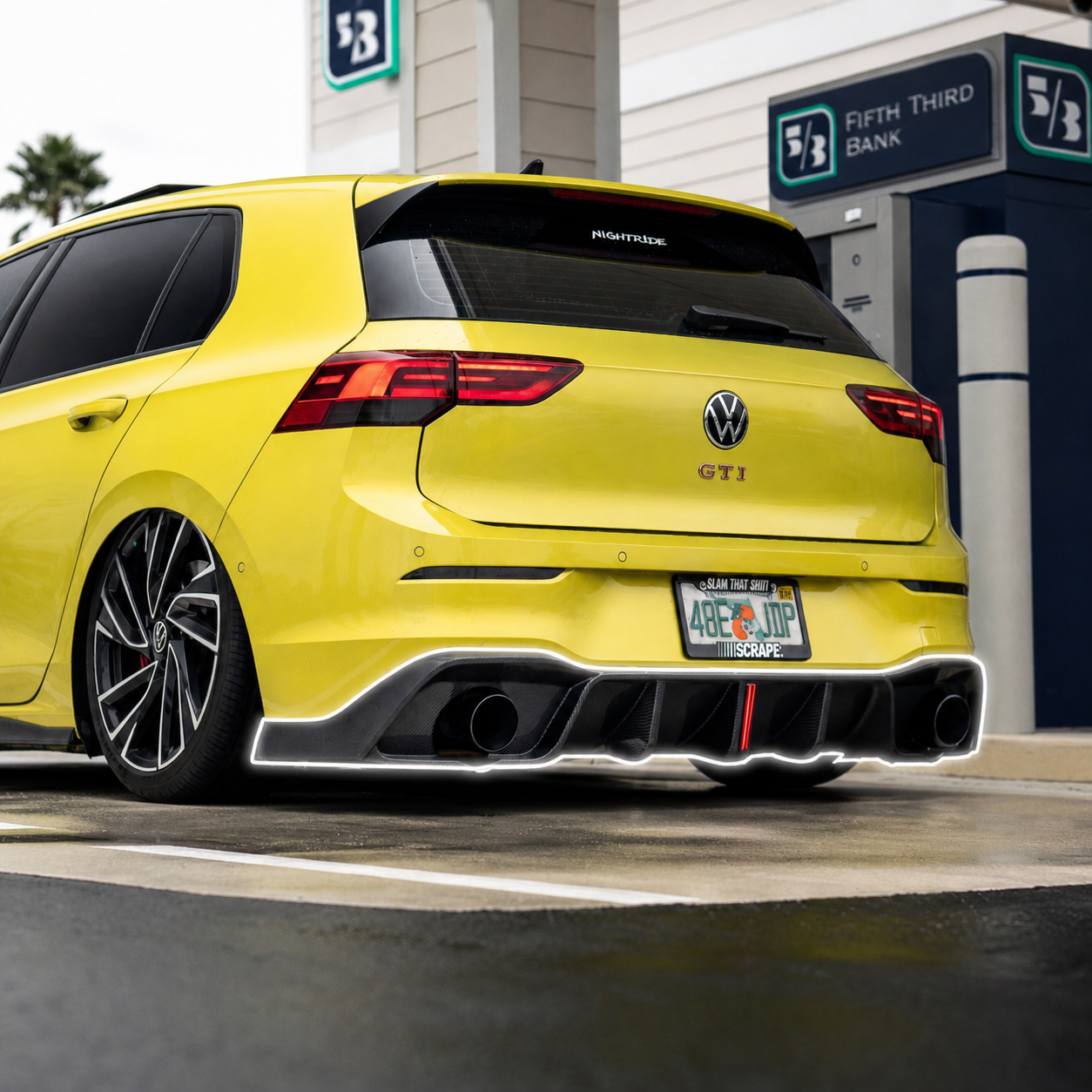 Volkswagen Empero Designs Pre-Preg Carbon Fiber Rear Diffuser for Golf MK8 GTI & R