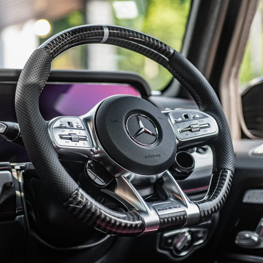 Mercedes AMG Flat Bottom Steering Wheel Lower Trim Cover (2019+)