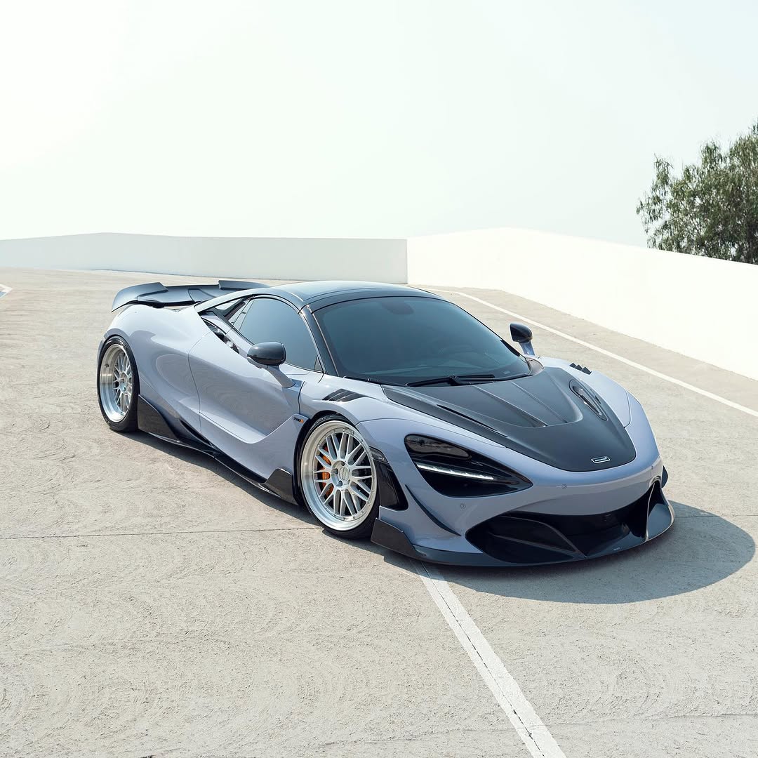 McLaren Pre-Preg Carbon Fiber Ryft Style Front Splitter & Air Vent Trim for 720S