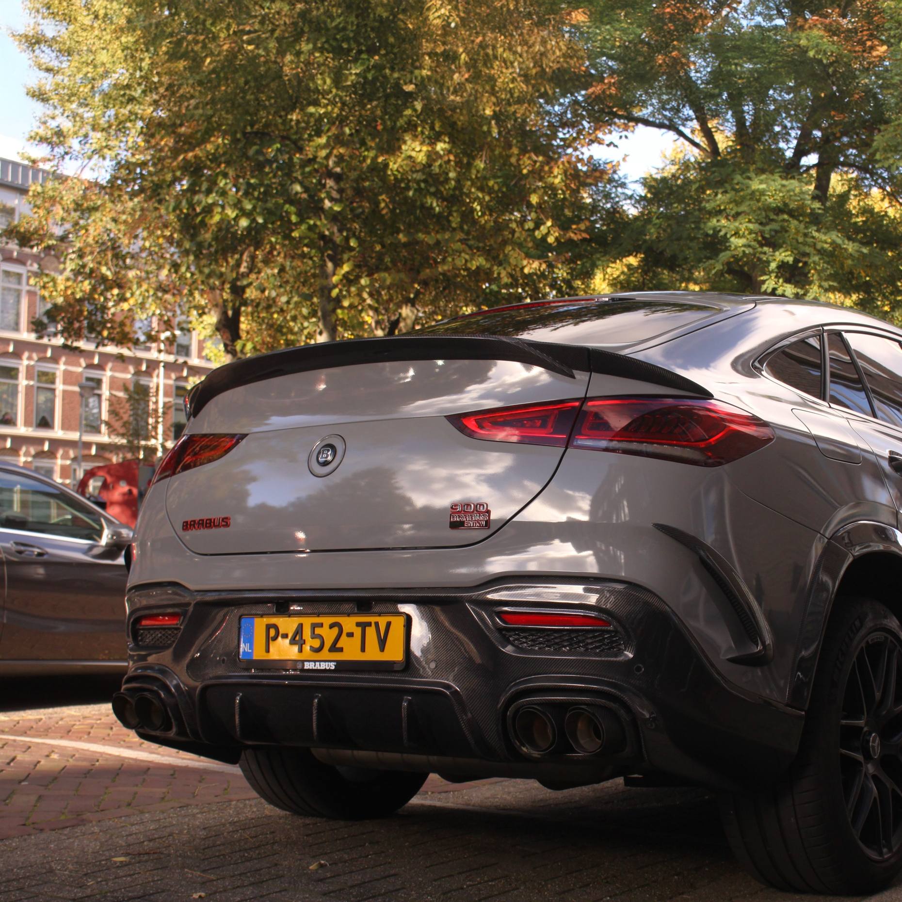 Mercedes Carbon Fiber Brabus Style Rear Spoiler For C167 Coupe