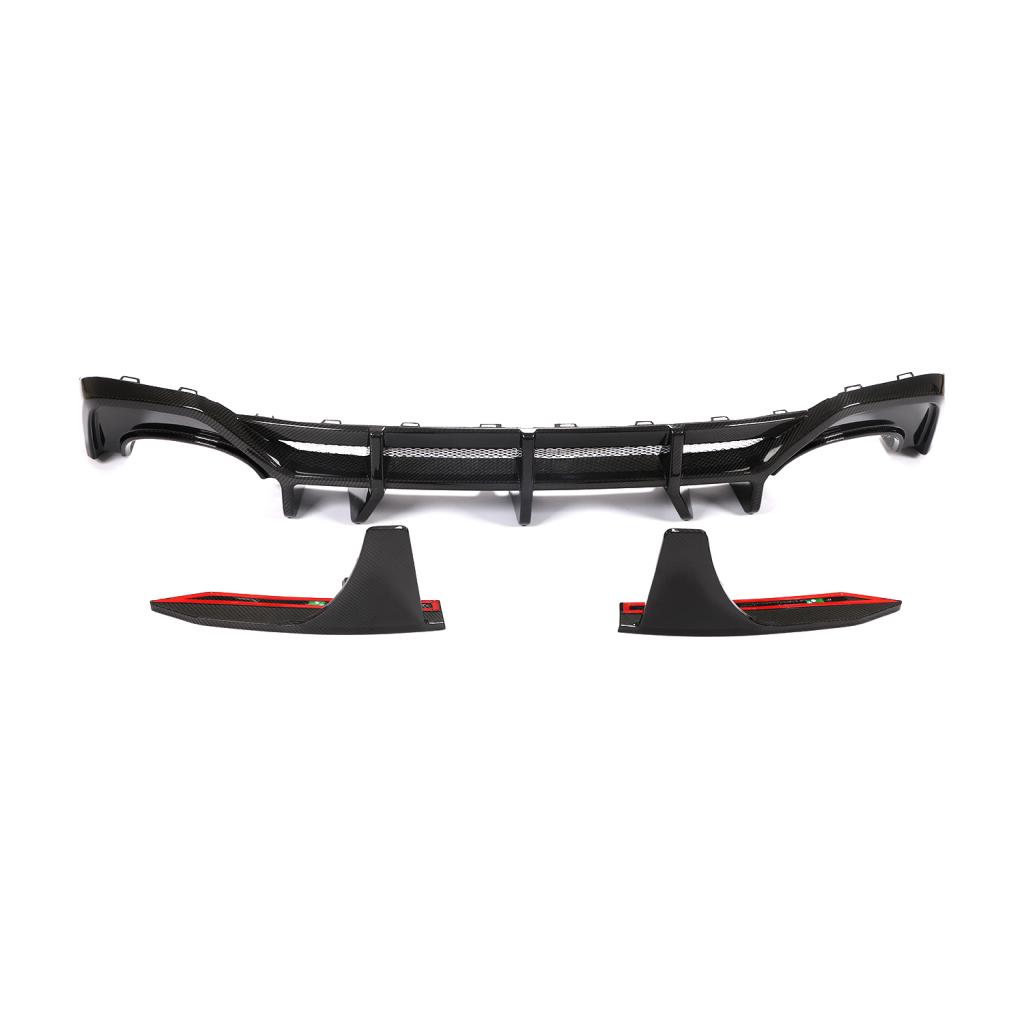 Audi Pre-Preg JSL Style Carbon Fiber Rear Diffuser & Spats for C8 RS6 & RS7